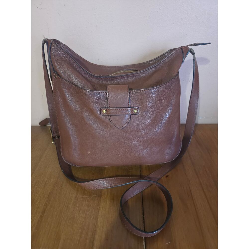 FRYE Olivia Large Leather Crossbody Shoulder Bag Cognac Super Nice!!